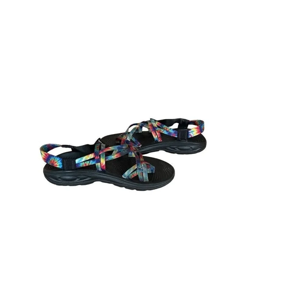 Chaco Womens Multicolor Open Toe Z/VOLV X2 Tie Dye Strappy Sandal Size 9